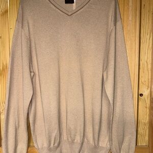 Joseph Men's Light Tan V-Neck Sweater
